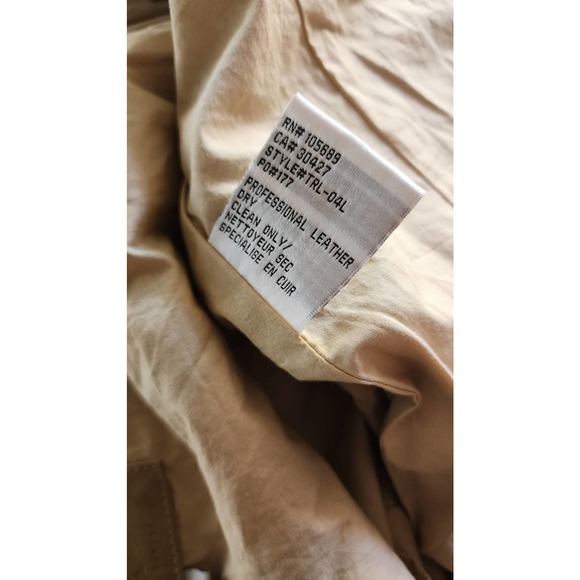 Women's Vintage Rare True Religion Jeans Leather Double Breasted Coat - Picture 10 of 11